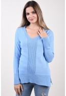 Women Sweater Sunday 6285 Light Blue